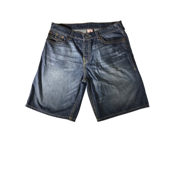 True Religion Mens Denim SURF Board Short With Lined Pocket